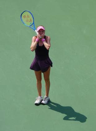 Harriet Dart celebrates her first round win over Peyton Stearns 2026 US Open, Day Two, USTA Billie Jean King National Tennis Center, New York, USA - 31 Aug 2026New York USTA Billie Jean King National T New York (NY) United States of America EDITORIAL USE ONLY No use with unauthorised audio, video, data, fixture lists, club league logos or live services. Online in-match use limited to 120 images, no video emulation. No use in betting, games or single club league player publications.  Copyright: xJavierxGarcia Shutterstockx 17124548g