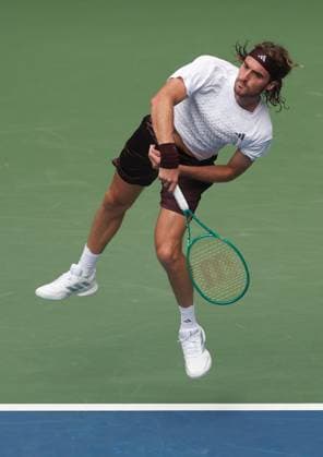 Stefanos Tsitsipas of Greece in action 2026 US Open, Day Two, USTA Billie Jean King National Tennis Center, New York, USA - 31 Aug 2026New York USTA Billie Jean King National T New York (NY) United States of America EDITORIAL USE ONLY No use with unauthorised audio, video, data, fixture lists, club league logos or live services. Online in-match use limited to 120 images, no video emulation. No use in betting, games or single club league player publications.  Copyright: xEllaxLing Shutterstockx 17124549z