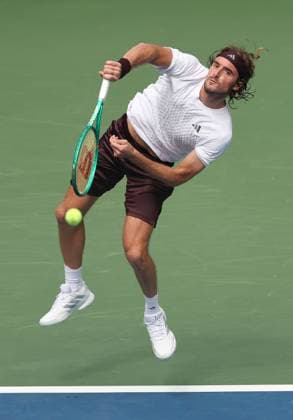 Stefanos Tsitsipas of Greece in action 2026 US Open, Day Two, USTA Billie Jean King National Tennis Center, New York, USA - 31 Aug 2026New York USTA Billie Jean King National T New York (NY) United States of America EDITORIAL USE ONLY No use with unauthorised audio, video, data, fixture lists, club league logos or live services. Online in-match use limited to 120 images, no video emulation. No use in betting, games or single club league player publications.  Copyright: xEllaxLing Shutterstockx 17124549u
