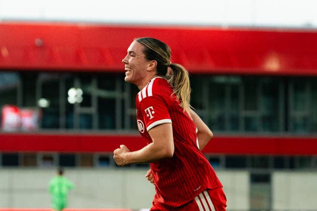 Fussball: Google Pixel Frauen-Bundesliga, 2. Spieltag, FC Bayern München Frauen - 1. FSV Mainz 05 Frauen am 31.08.2026 in München (FC Bayern Campus-Stadion), Deutschland, Saison 2026 2027: Vanessa Gilles (FC Bayern München, 2) Tor Jubel *** Soccer Google Pixel Women s Bundesliga, Matchday 2, FC Bayern Munich Women vs. FSV Mainz 05 Women on August 31, 2026, at the FC Bayern Campus Stadium in Munich, Germany, 2026–2027 season, Vanessa Gilles (FC Bayern Munich), celebrating her second goal Copyright: xx