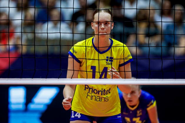 260831 Hanna Hellvig of Sweden during the CEV EuroVolley 2026 round of 16 volleyball match between the Czech Republic and Sweden on August 31, 2026 in Brno. Photo by Pavel Lebeda, BILDBYRAN COP 18 XY0126 volleyball women s EuroVolley Championship round of 16 Czech Republic Sweden bbeng  Copyright: PAVELxLEBEDA BB260831BB542