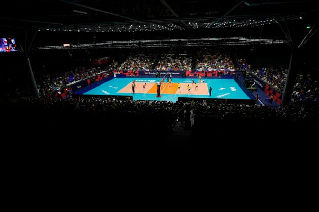 260831 Interior view during the CEV EuroVolley 2026 round of 16 volleyball match between the Czech Republic and Sweden on August 31, 2026 in Brno. Photo by Pavel Lebeda. BILDBYRAN COP 18 XY0126 volleyball women s European Volleyball Championship round of 16 Czech Republic Sweden bbeng  Copyright: PAVELxLEBEDA BB260831BB576