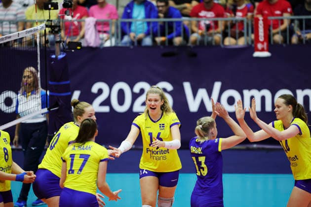 BRNO, CZECH REPUBLIC 20260831 Sweden celebrates after winning 2–0 during the Round of 16 match of the Women’s Volleyball European Championship between the Czech Republic and Sweden in Brno, Czech Republic BRNO CZECH REPUBLIC x9200x  Copyright: xAdamxIhse TTx EURO VOLLEYBALL CHAMPIONSHIP 2026 CZECH REPUBLIC-SWEDEN
