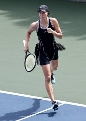 Lilli Tagger (AUT) pumps her fist and cheers; cheering, excitement, U.S. Open Championships, Billie Jean King National Tennis Center, Flushing Meadows, New York, USA Copyright: xJuergenxHasenkopfx