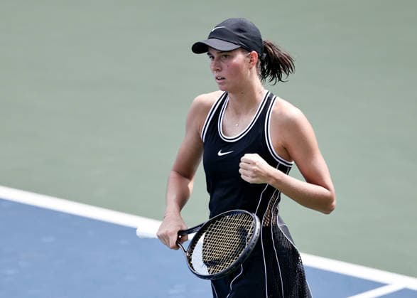 Lilli Tagger (AUT) pumps her fist and cheers; cheering, excitement, U.S. Open Championships, Billie Jean King National Tennis Center, Flushing Meadows, New York, USA Copyright: xJuergenxHasenkopfx