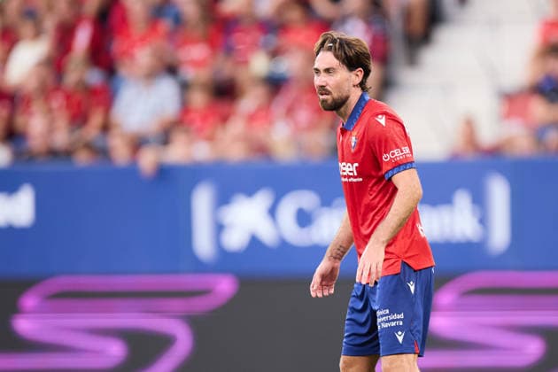 August 31, 2026, Pamplona, Navarra, Spain: Moi Gomez of CA Osasuna looks on during the LaLiga EA Sports match between CA Osasuna and Getafe CF at El Sadar on August 31, 2026, in Pamplona, Spain. Pamplona Spain - ZUMAa181 20260831_zaa_a181_074 Copyright: xRicardoxLarreinax