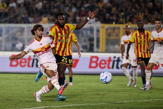 Ci Lecce 31 08 2026 - campionato di calcio serie A Lecce-Roma foto Carmelo Imbesi Image nella foto: gol Rodrigo Mora 