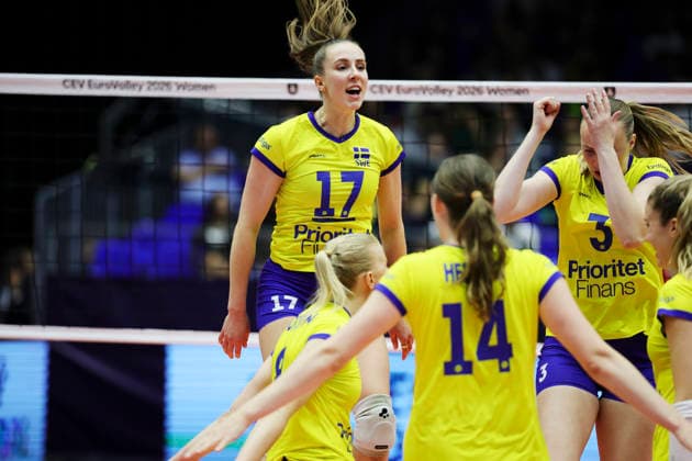 BRNO, CZECH REPUBLIC 20260831 Sweden s Anna Haak celebrates during the round of 16 match in the Women s European Volleyball Championship between the Czech Republic and Sweden in Brno, Czech Republic BRNO CZECH REPUBLIC x9200x  Copyright: xAdamxIhse TTx VOLLEYBOLL-EM 2026 TJECKIEN-SVERIGE