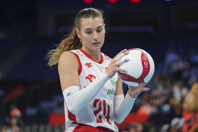 Poland v Portugal - CEV EuroVolley 2026 ISTANBUL, TURKIYE - AUGUST 31: Paulina Damaske of Poland in action during the 2026 CEV Women s European Volleyball Championship Round of 16 match between Poland and Portugal at Sinan Erdem Sports Hall in Istanbul, Turkiye, on August 31, 2026. Beyza Comert Anadolu Istanbul Turkey. Editorial use only. Please get in touch for any other usage.  Copyright: x2026xAnadoluxBeyzaxComertx