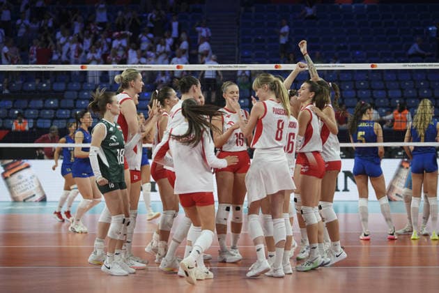 Poland v Portugal - CEV EuroVolley 2026 ISTANBUL, TURKIYE - AUGUST 31: Players of Poland celebrate after victory during the 2026 CEV Women s European Volleyball Championship Round of 16 match between Poland and Portugal at Sinan Erdem Sports Hall in Istanbul, Turkiye, on August 31, 2026. Beyza Comert Anadolu Istanbul Turkey. Editorial use only. Please get in touch for any other usage.  Copyright: x2026xAnadoluxBeyzaxComertx
