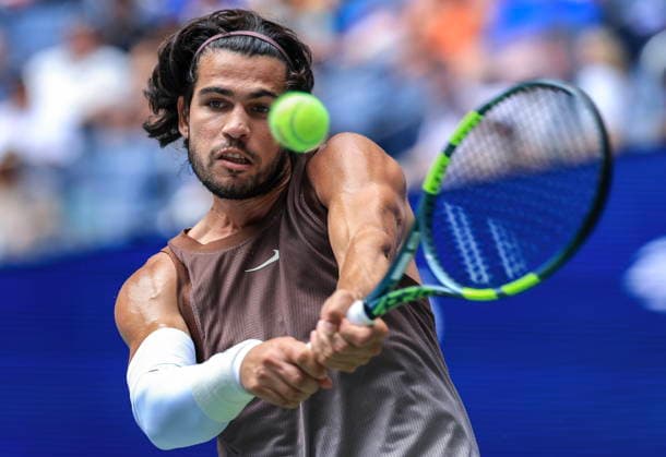US Open tennis tournament - Day 2 Carlos Alcaraz of Spain in action against Roman Safiullin of Russia during the Men s Singles first round tennis match of the US Open Tennis Championships, in Flushing Meadows, New York, USA, 31 August 2026. FLUSHING MEADOWS NEW YORK United States  Copyright: xCRISTOBALxHERRERA-ULASHKEVICHx