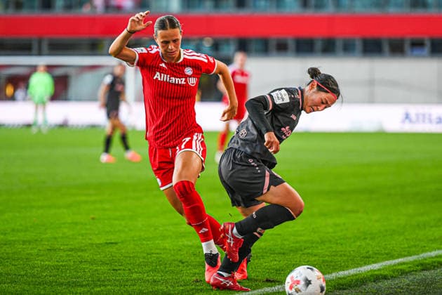 31.08.2026, München, Deutschland. Google Pixel Frauen-Bundesliga: FC Bayern München Frauen gegen 1. FSV Mainz 05 Frauen am FC Bayern Campus. Erstes Heimspiel des FC Bayern München in der Saison 2026 27. Klara Bühl (FC Bayern Frauen) *** August 31, 2026, Munich, Germany Google Pixel Women s Bundesliga: FC Bayern Munich Women vs. 1. FSV Mainz 05 Women at the FC Bayern Campus FC Bayern Munich s first home game of the 2026–27 season Klara Bühl FC Bayern Women
