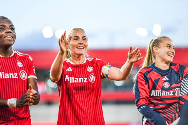 31.08.2026, München, Deutschland. Google Pixel Frauen-Bundesliga: FC Bayern München Frauen gegen 1. FSV Mainz 05 Frauen am FC Bayern Campus. Erstes Heimspiel des FC Bayern München in der Saison 2026 27. Glodis Perla Viggosdottir (FC Bayern Frauen) *** August 31, 2026, Munich, Germany Google Pixel Women s Bundesliga: FC Bayern Munich Women vs. 1. FSV Mainz 05 Women at the FC Bayern Campus FC Bayern Munich s first home game of the 2026–27 season Glodis Perla Viggosdottir, FC Bayern Women
