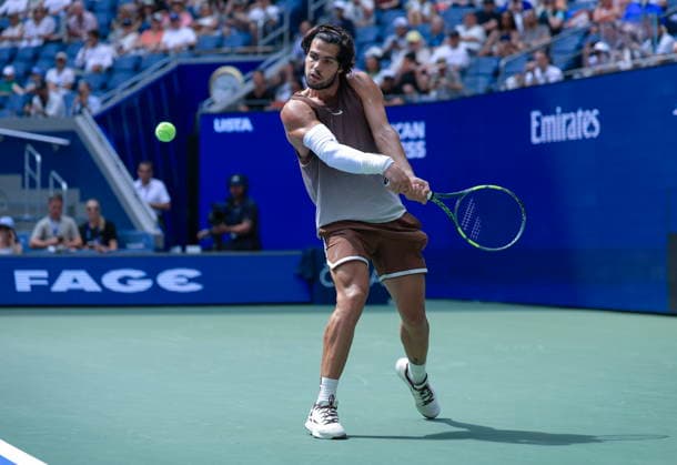 US Open tennis tournament - Day 2 Carlos Alcaraz of Spain in action against Roman Safiullin of Russia during the Men s Singles first round tennis match of the US Open Tennis Championships, in Flushing Meadows, New York, USA, 31 August 2026. FLUSHING MEADOWS NEW YORK United States  Copyright: xCRISTOBALxHERRERA-ULASHKEVICHx