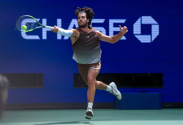 US Open tennis tournament - Day 2 Carlos Alcaraz of Spain in action against Roman Safiullin of Russia during the Men s Singles first round tennis match of the US Open Tennis Championships, in Flushing Meadows, New York, USA, 31 August 2026. FLUSHING MEADOWS NEW YORK United States  Copyright: xCRISTOBALxHERRERA-ULASHKEVICHx