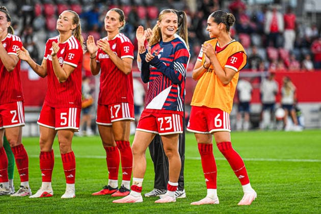31.08.2026, München, Deutschland. Google Pixel Frauen-Bundesliga: FC Bayern München Frauen gegen 1. FSV Mainz 05 Frauen am FC Bayern Campus. Erstes Heimspiel des FC Bayern München in der Saison 2026 27. Sophie Proost (FC Bayern Frauen) *** August 31, 2026, Munich, Germany Google Pixel Women s Bundesliga: FC Bayern Munich Women vs. 1. FSV Mainz 05 Women at the FC Bayern Campus FC Bayern Munich s first home game of the 2026–27 season Sophie Proost FC Bayern Women