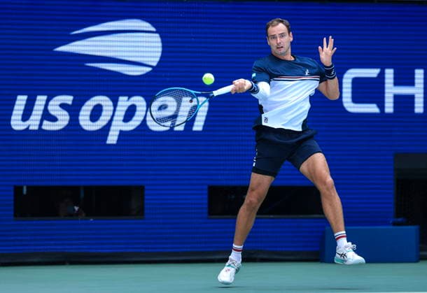 US Open tennis tournament - Day 2 Roman Safiullin of Russia in action against Carlos Alcaraz of Spain during the Men s Singles first round tennis match of the US Open Tennis Championships, in Flushing Meadows, New York, USA, 31 August 2026. FLUSHING MEADOWS NEW YORK United States  Copyright: xCRISTOBALxHERRERA-ULASHKEVICHx