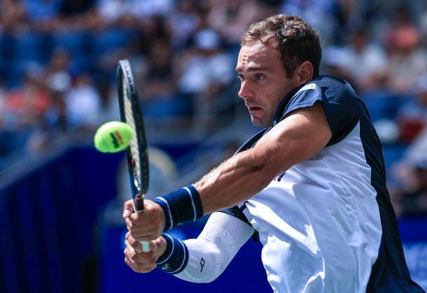 US Open tennis tournament - Day 2 Roman Safiullin of Russia in action against Carlos Alcaraz of Spain during the Men s Singles first round tennis match of the US Open Tennis Championships, in Flushing Meadows, New York, USA, 31 August 2026. FLUSHING MEADOWS NEW YORK United States  Copyright: xCRISTOBALxHERRERA-ULASHKEVICHx