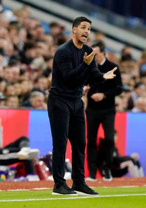 Birmingham, England, 31st August 2026. Mikel Arteta manager of Arsenal during the Aston Villa vs Arsenal Premier League match at Villa Park, Birmingham. Picture credit should read: Andrew Yates Sportimage EDITORIAL USE ONLY. No use with unauthorised audio, video, data, fixture lists, club league logos or live services. Online in-match use limited to 120 images, no video emulation. No use in betting, games or single club league player publications. SPI_020_AY_Villa_Arsenal SPI-4946-0020