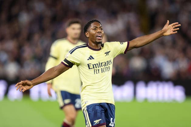 Aston Villa gegen Arsenal, 31. August 2026, Aston Premier League Fußball Aston Villa gegen Arsenal Myles Lewis Skelly von Arsenal Foto: Charlotte Wilson Offside Aston UK  Copyright: xCharlottexWilsonx xOffsidexOffside