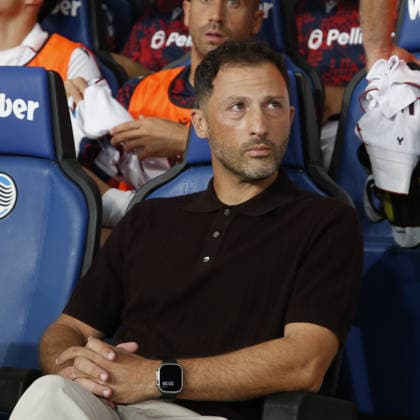 IPA87981326 - Domenico Tedesco, head coach of Bologna FC, during the Atalanta BC vs. Bologna BFC match, the 2nd game of the 2026-27 Enilive Serie A season, at the New Balance Arena in Bergamo (BG), Italy, on August 31, 2026.  Copyright: xDavidexCasentini IPAxSportx xx 87981326