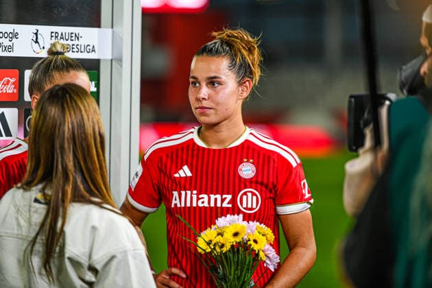 31.08.2026, München, Deutschland. Google Pixel Frauen-Bundesliga: FC Bayern München Frauen gegen 1. FSV Mainz 05 Frauen am FC Bayern Campus. Erstes Heimspiel des FC Bayern München in der Saison 2026 27. Lena Oberdorf (FC Bayern Frauen) *** August 31, 2026, Munich, Germany Google Pixel Women s Bundesliga: FC Bayern Munich Women vs. 1. FSV Mainz 05 Women at the FC Bayern Campus FC Bayern Munich s first home game of the 2026–27 season Lena Oberdorf FC Bayern Women