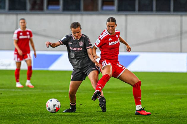 31.08.2026, München, Deutschland. Google Pixel Frauen-Bundesliga: FC Bayern München Frauen gegen 1. FSV Mainz 05 Frauen am FC Bayern Campus. Erstes Heimspiel des FC Bayern München in der Saison 2026 27. Klara Bühl (FC Bayern Frauen) *** August 31, 2026, Munich, Germany Google Pixel Women s Bundesliga: FC Bayern Munich Women vs. 1. FSV Mainz 05 Women at the FC Bayern Campus FC Bayern Munich s first home game of the 2026–27 season Klara Bühl, FC Bayern Women