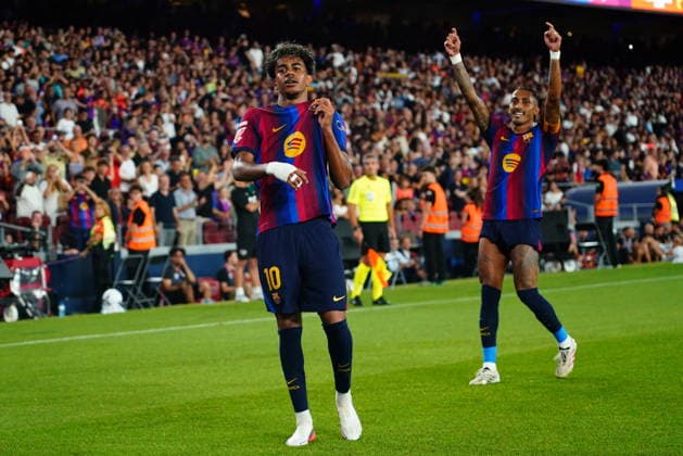during the La Liga EA Sports match between FC Barcelona, Barca and Athletic Club de Bilbao played at Spotify Camp Nou Stadium on 27 Aug 2026 in Barcelona, Spain. (Photo by Bagu Blanco PRESSINPHOTO) Copyright: xBaguxBlancox xPRESSINPHOTOx