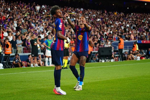 during the La Liga EA Sports match between FC Barcelona, Barca and Athletic Club de Bilbao played at Spotify Camp Nou Stadium on 27 Aug 2026 in Barcelona, Spain. (Photo by Bagu Blanco PRESSINPHOTO) Copyright: xBaguxBlancox xPRESSINPHOTOx