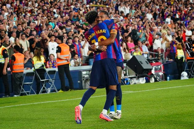 during the La Liga EA Sports match between FC Barcelona, Barca and Athletic Club de Bilbao played at Spotify Camp Nou Stadium on 27 Aug 2026 in Barcelona, Spain. (Photo by Bagu Blanco PRESSINPHOTO) Copyright: xBaguxBlancox xPRESSINPHOTOx