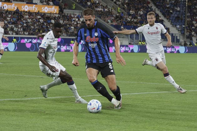IPA87981827 - Mario Pasalic of Atalanta BC plays the ball during the Atalanta BC vs. Bologna BFC match, a Round 2 game of the 2026-27 Enilive Serie A, at the New Balance Arena in Bergamo (BG), Italy, on August 31, 2026.  Copyright: xDavidexCasentini IPAxSportx xx 87981827