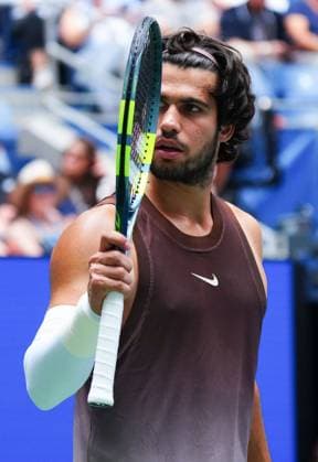 Carlos Alcaraz in first round action 2026 US Open, Day Two, USTA Billie Jean King National Tennis Center, New York, USA - 31 Aug 2026New York USTA Billie Jean King National T New York (NY) United States of America EDITORIAL USE ONLY No use with unauthorised audio, video, data, fixture lists, club league logos or live services. Online in-match use limited to 120 images, no video emulation. No use in betting, games or single club league player publications. Copyright: xJavierxGarcia Shutterstockx 17124548as