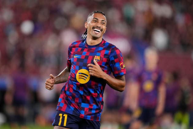 FC Barcelona, Barca v Rayo Vallecano de Madrid - LaLiga EA Sports 2026 27 Raphinha right winger of Barcelona and Brazil during the warm-up before the LaLiga EA Sports 2026 27 match between FC Barcelona and Rayo Vallecano de Madrid at Spotify Camp Nou on August 31, 2026 in Barcelona, Spain. Barcelona Spain  Copyright: xJosexBretonx originalFilename:bretonhernandez-fcbarcel260831_np1j6.jpg