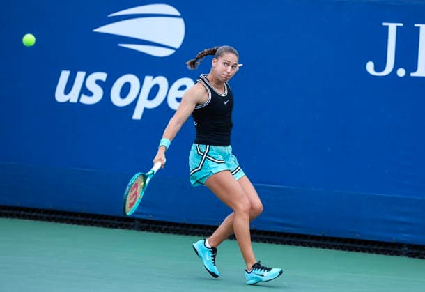 US Open tennis tournament - Day 2 Diane Parry of France in action against Viktorija Golubic of Switzerland during the Women s Singles round one of the US Open Tennis Championships at the USTA Billie Jean King National Tennis Center in Flushing Meadows, New York, USA, 31 August 2026. FLUSHING MEADOWS NEW YORK United States  Copyright: xCRISTOBALxHERRERA-ULASHKEVICHx