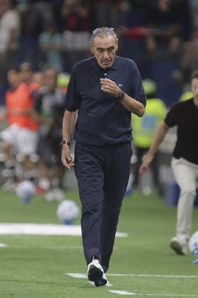 SOCCER - Serie A - Atalanta BC vs. Bologna FC Photo by IPA ABACAPRESS.COM87981830 - Maurizio Sarri, head coach of Atalanta BC, expresses disappointment during the Atalanta BC vs. Bologna BFC match—the 2nd game of the 2026-27 Enilive Serie A season—at the New Balance Arena in Bergamo (BG), Italy, on August 31, 2026. Bergamo Italy  Copyright: xIPAxSport ABACAx