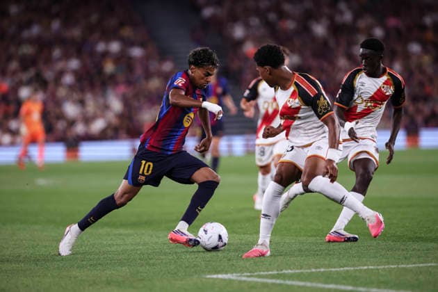 August 31, 2026, Barcelona, Barcelona, Spain: Lamine Yamal of FC Barcelona, Barca in action during the Spanish league, LaLiga EA Sports, football match played between FC Barcelona and Rayo Vallecano at Spotify Camp Nou stadium on August 31, 2026 in Barcelona, Spain. Barcelona Spain - ZUMAa181 20260831_zaa_a181_124 Copyright: xJavierxBorregox