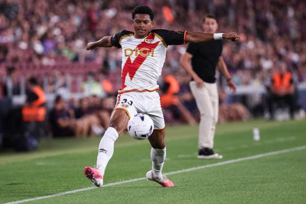 August 31, 2026, Barcelona, Barcelona, Spain: Jozhua Vertrouwd of Rayo Vallecano in action during the Spanish league, LaLiga EA Sports, football match played between FC Barcelona, Barca and Rayo Vallecano at Spotify Camp Nou stadium on August 31, 2026 in Barcelona, Spain. Barcelona Spain - ZUMAa181 20260831_zaa_a181_125 Copyright: xJavierxBorregox