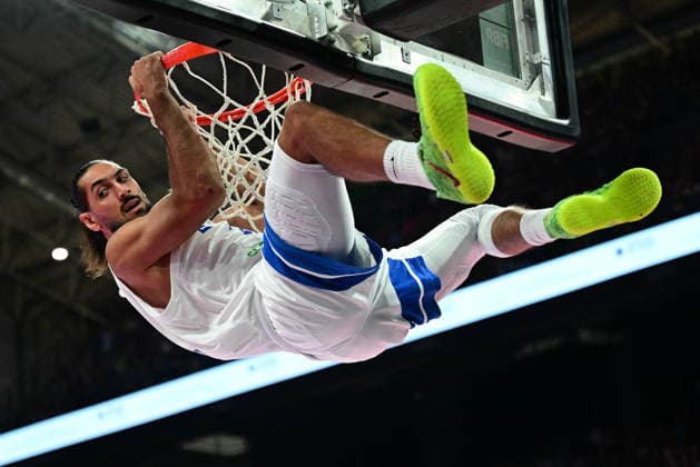 FIBA World Cup European Qualifiers - Greece vs Spain - Antonios Karagiannidis of Greece in action during the FIBA World Cup European Qualifiers 2nd round group I basketball match between Greece and spainl held at Telekom Center Athens, Greece, on 31 August 2026. IMAGO ONE INCH PRODUCTIONS ATHENS GREECE Copyright: xOnexInchxProductionsx 7071061