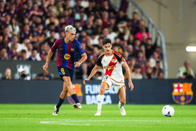 Spanish LaLiga EA Sports FC Barcelona, Barca v Rayo Vallecano in Barcelona, Spain. FC Barcelona player Pedri (8) action during LaLiga EA Sports match between FC Barcelona and Rayo Vallecano in Spotify Camp Nou, Barcelona, Spain, on August 31, 2026. Barcelona Spotify Camp Nou Barcelona Spain