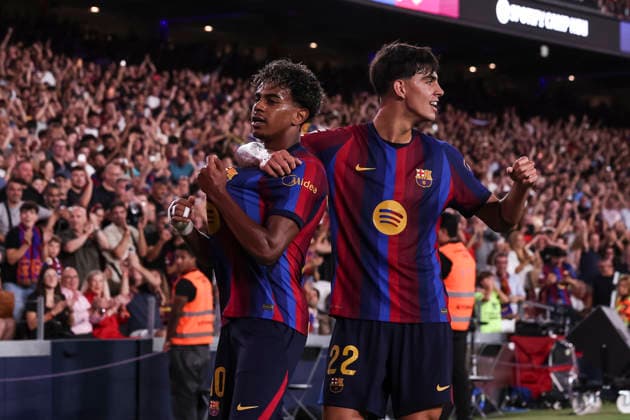 August 31, 2026, Barcelona, Barcelona, Spain: Lamine Yamal of FC Barcelona, Barca celebrates after scoring his team s second goal during the Spanish league, LaLiga EA Sports, football match played between FC Barcelona and Rayo Vallecano at Spotify Camp Nou stadium on August 31, 2026 in Barcelona, Spain. FC Barcelona V Rayo Vallecano - LaLiga EA Sports  - ZUMAa181 20260831_zaa_a181_138 Copyright: xJavierxBorregox
