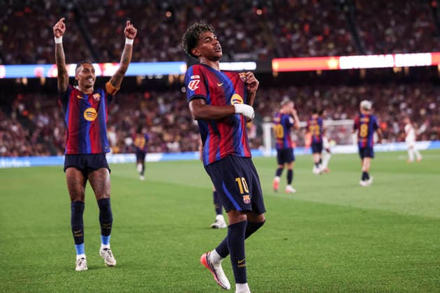 August 31, 2026, Barcelona, Barcelona, Spain: Lamine Yamal of FC Barcelona, Barca celebrates after scoring his team s second goal during the Spanish league, LaLiga EA Sports, football match played between FC Barcelona and Rayo Vallecano at Spotify Camp Nou stadium on August 31, 2026 in Barcelona, Spain. FC Barcelona V Rayo Vallecano - LaLiga EA Sports  - ZUMAa181 20260831_zaa_a181_139 Copyright: xJavierxBorregox