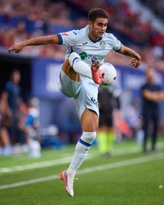 CA Osasuna v Getafe CF - LaLiga EA Sports Andres Garcia of Getafe CF in action during the LaLiga EA Sports match between CA Osasuna and Getafe CF at El Sadar on August 31, 2026, in Pamplona, Spain. Pamplona El Sadar Navarra Spain RL_CAOvGET_LALIGA_2K26_000023 Copyright: xRicardoxLarreinax