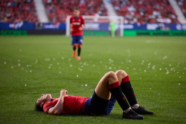 CA Osasuna v Getafe CF - LaLiga EA Sports Jorge Herrando of CA Osasuna reacts during the LaLiga EA Sports match between CA Osasuna and Getafe CF at El Sadar on August 31, 2026, in Pamplona, Spain. Pamplona El Sadar Navarra Spain RL_CAOvGET_LALIGA_2K26_000045 Copyright: xRicardoxLarreinax