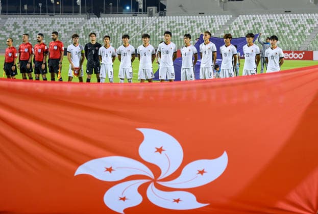 Saudi Arabia V Hong Kong, China - AFC U20 Asian Cup China 2027 Qualifiers Players of Hong Kong, China line up prior to the AFC U20 Asian Cup China 2027 Qualifiers match between Saudi Arabia V Hong Kong, China at Hamad Bin Khalifa Stadium in Doha, Qatar, on August 31, 2026. DOHA Qatar Copyright: xNOUSHADx
