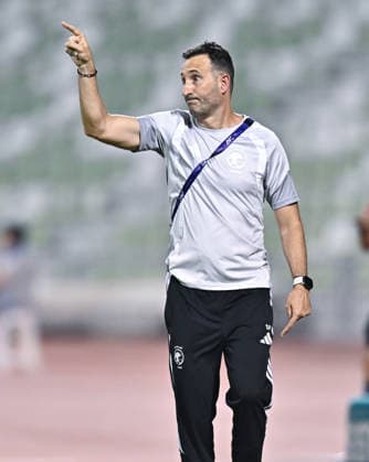 Saudi Arabia V Hong Kong, China - AFC U20 Asian Cup China 2027 Qualifiers Antonio Sergio Piernas Cardenas, head coach of Saudi Arabia reacts during the AFC U20 Asian Cup China 2027 Qualifiers match between Saudi Arabia V Hong Kong, China at Hamad Bin Khalifa Stadium in Doha, Qatar, on August 31, 2026. DOHA Qatar Copyright: xNOUSHADx