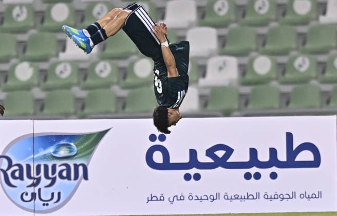 Saudi Arabia V Hong Kong, China - AFC U20 Asian Cup China 2027 Qualifiers Louay Almondher Al Abidi of Saudi Arabia celebrates after scoring a goal during the AFC U20 Asian Cup China 2027 Qualifiers match between Saudi Arabia V Hong Kong, China at Hamad Bin Khalifa Stadium in Doha, Qatar, on August 31, 2026. DOHA Qatar Copyright: xNOUSHADx