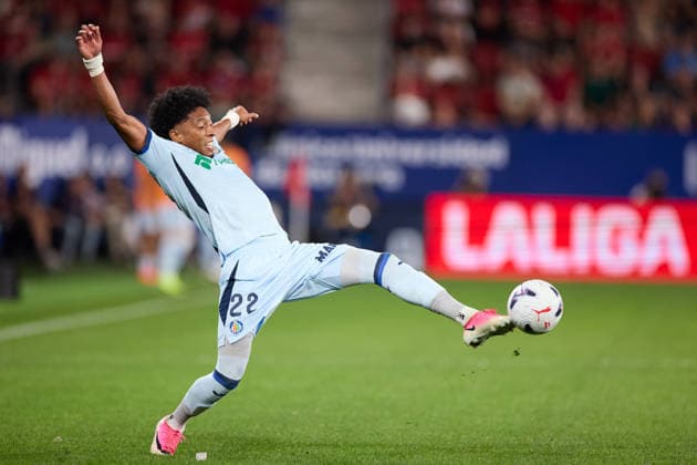CA Osasuna v Getafe CF - LaLiga EA Sports Johan Mojica of Getafe CF in action during the LaLiga EA Sports match between CA Osasuna and Getafe CF at El Sadar on August 31, 2026, in Pamplona, Spain. Pamplona El Sadar Navarra Spain RL_CAOvGET_LALIGA_2K26_000079 Copyright: xRicardoxLarreinax