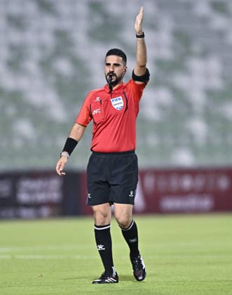 Saudi Arabia V Hong Kong, China - AFC U20 Asian Cup China 2027 Qualifiers Match Referee Ammar Abo Alo reacts during the AFC U20 Asian Cup China 2027 Qualifiers match between Saudi Arabia V Hong Kong, China at Hamad Bin Khalifa Stadium in Doha, Qatar, on August 31, 2026. DOHA Qatar Copyright: xNOUSHADx