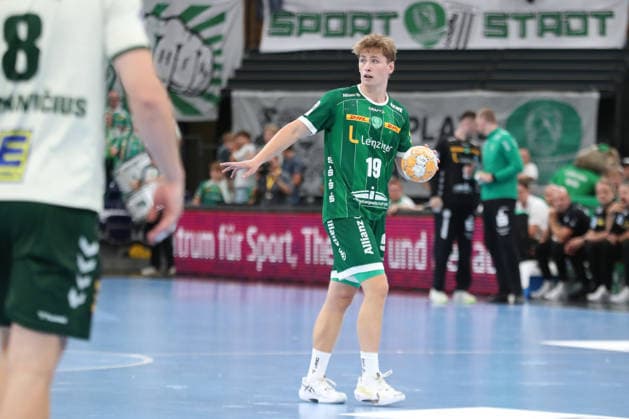 Handball, HBL2 SC DHfK Leipzig vs. GWD Minden, August 31, 2026, Finn Schroven 19, SC DHfK Leipzig Handball, 2nd Bundesliga, 2026–2027 season, Matchday 1: SC DHfK Leipzig vs. GWD Minden on August 31, 2026, at the Quarterback Immobilien Arena Leipzig Copyright: xBEAUTIFULxSPORTS JanxKaeferx