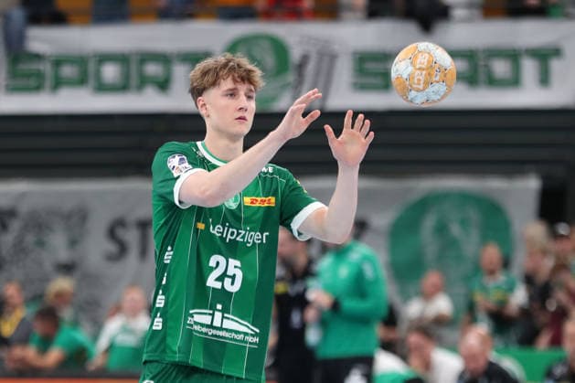 Handball, HBL2: SC DHfK Leipzig vs. GWD Minden, August 31, 2026; Caspar Gauer 25, SC DHfK Leipzig; Handball, 2nd Bundesliga, 2026–2027 season; Matchday 1: SC DHfK Leipzig vs. GWD Minden on August 31, 2026, at the Quarterback Immobilien Arena Leipzig Copyright: xBEAUTIFULxSPORTS JanxKaeferx